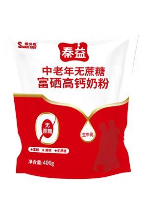 秦益中老年無(wú)蔗糖富硒高鈣奶粉